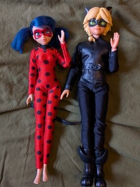 Ladybug and Cat Noir Kids Doll Set VGUC